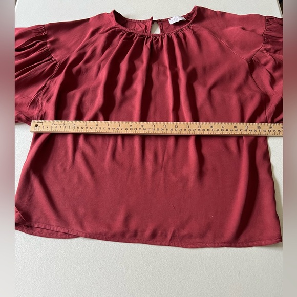 d’elle Boho style blouse in mamey color, 3/4 sleeves, Sz M - Picture 3 of 10